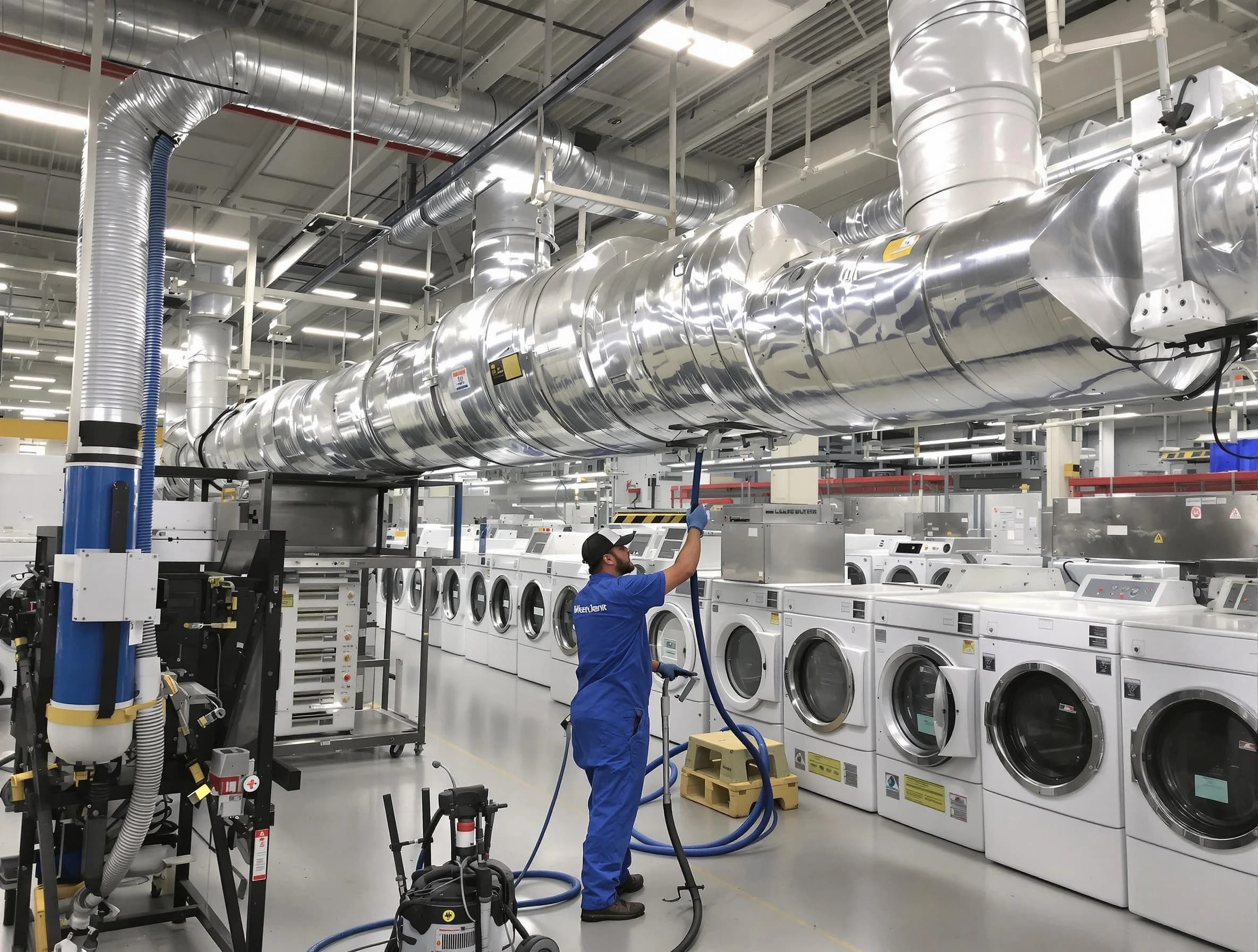 Fairfield Plantation Dryer Vent Cleaning team performing heavy-duty industrial dryer vent cleaning in Fairfield Plantation