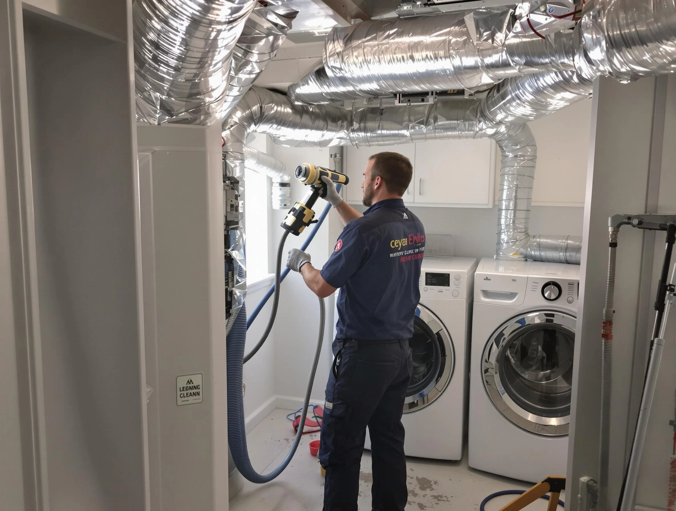 Fairfield Plantation Dryer Vent Cleaning specialist using advanced equipment for thorough duct cleaning in Fairfield Plantation
